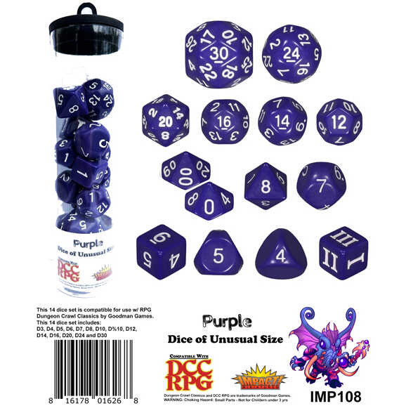 Dungeon Crawl Classics DCC Dice: Purple