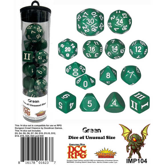 Dungeon Crawl Classics DCC Dice: Green