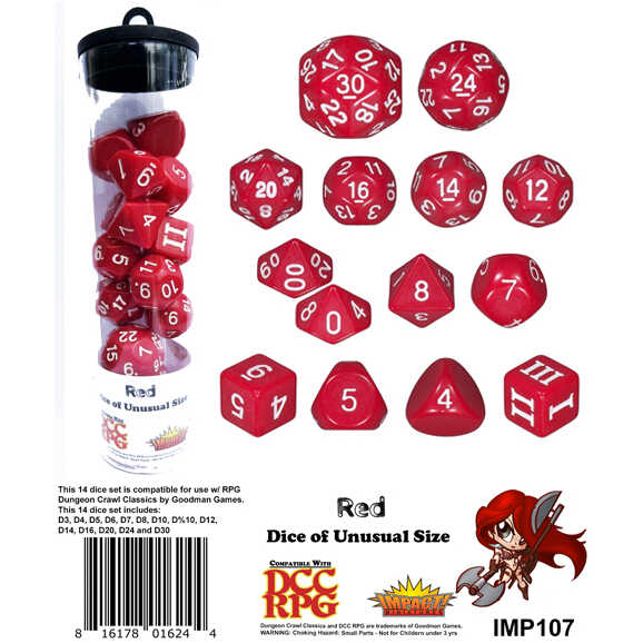 Dungeon Crawl Classics DCC Dice: Red