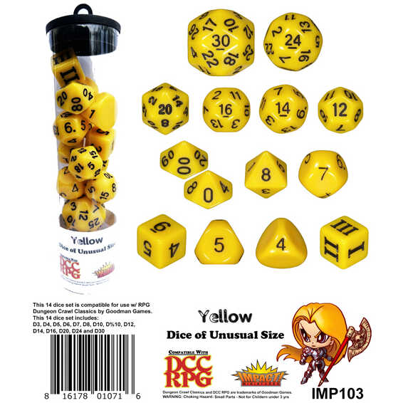 Dungeon Crawl Classics DCC Dice: Yellow