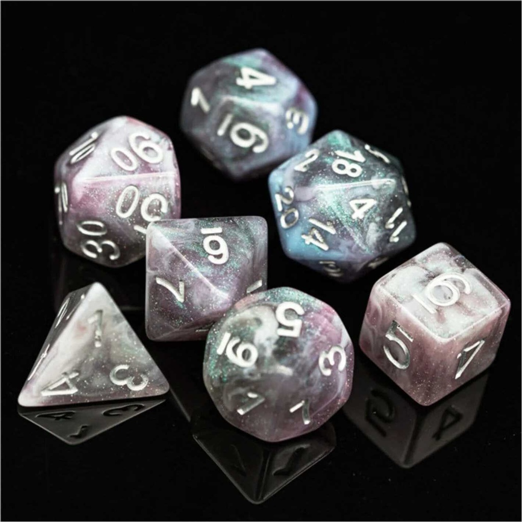 Foam Brain - Aurora Borealis RPG Dice Set