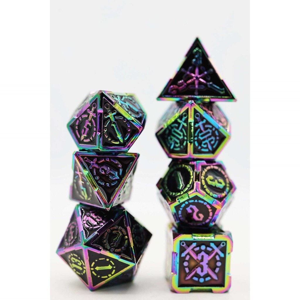 Foam Brain - Sword of Europa - Metal RPG Dice Set