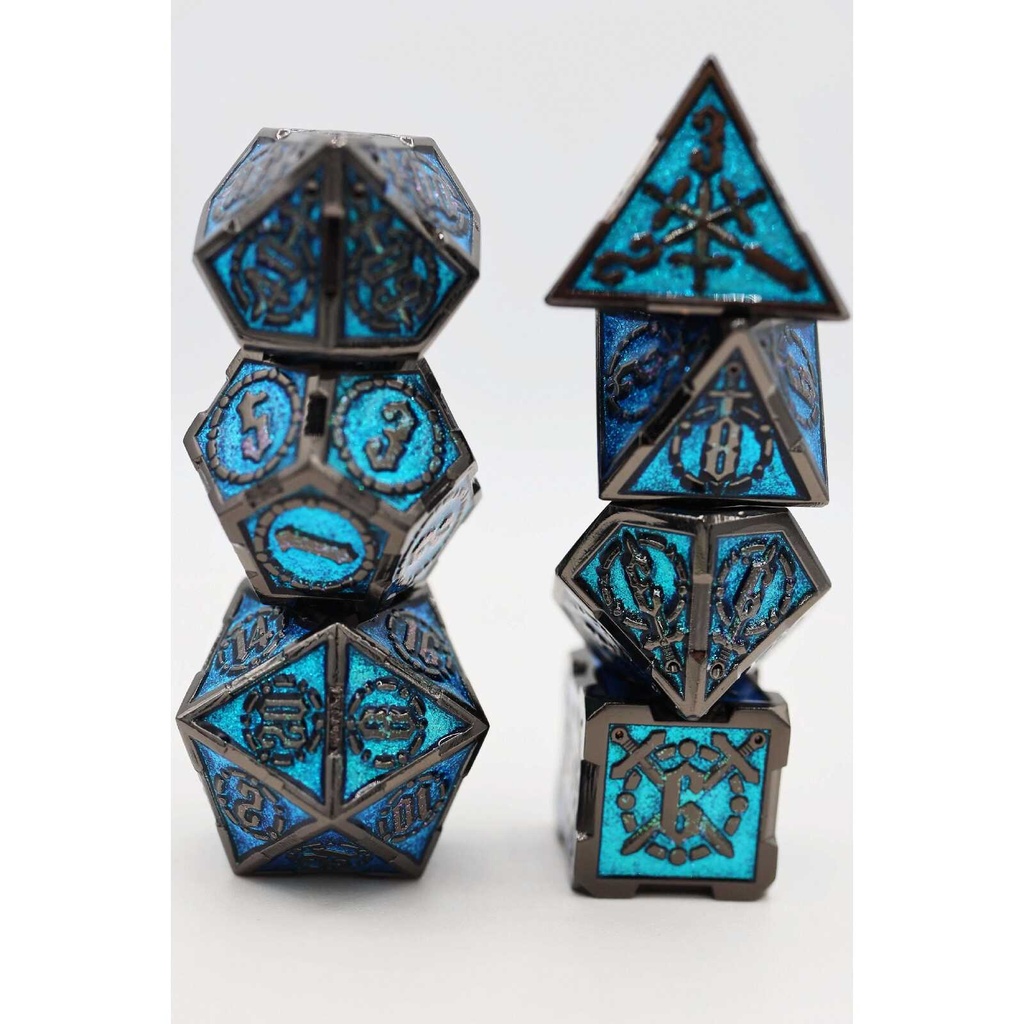 Foam Brain - Sword of the Deep - Metal RPG Dice Set