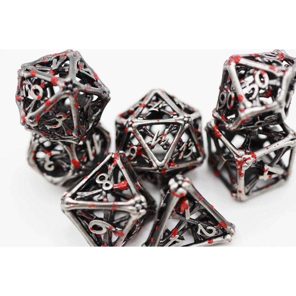 Foam Brain - Vampire Bones - Hollow Metal RPG Dice Set