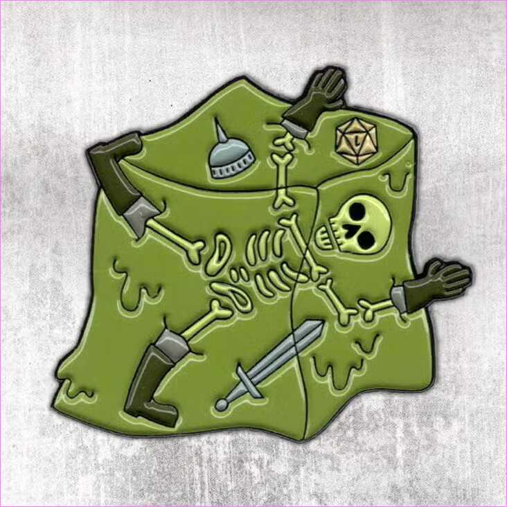 Gelatinous Cube - Dumb Ways to Die Enamel Pin