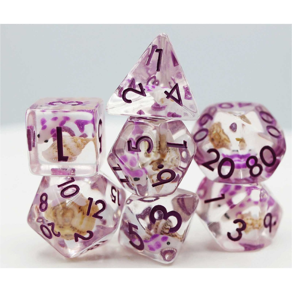 Foam Brain - Purple Koi Fish RPG Dice Set