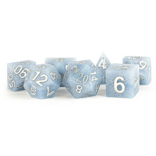 16mm Sharp Edge Silicone Rubber Poly Dice Set: Glacial Debris