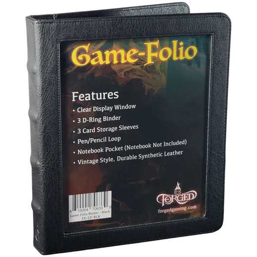 Forged - Game-Folio RPG Binder and Character Journal - Black