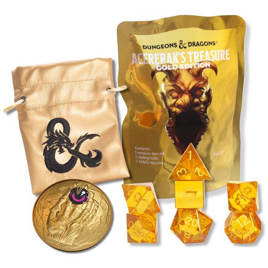 Acererak's Treasure Pack Dice Set PDQ 2024, Gold Edition