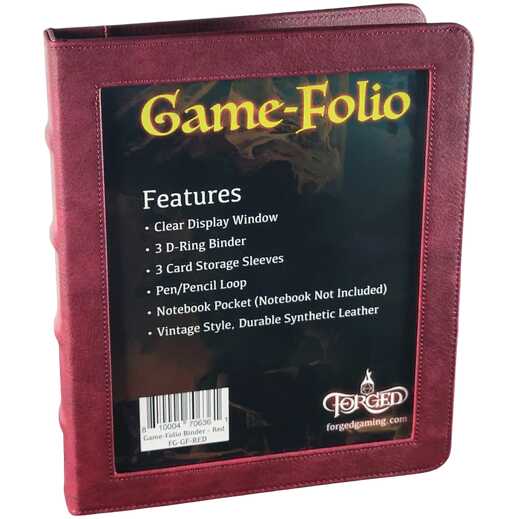 Forged - Game-Folio RPG Binder and Character Journal - Red