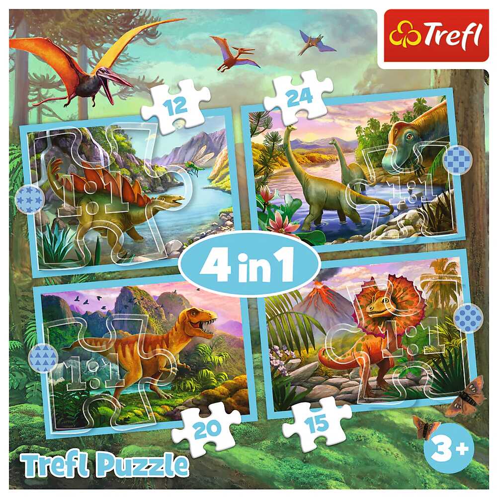 Puzzle: Unique Dinosaurs 4in1