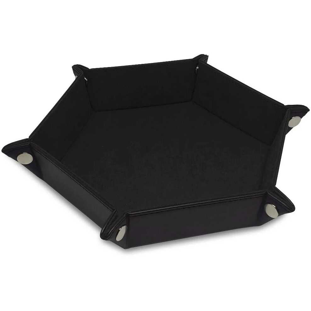 Dice Tray - Hexagon Black