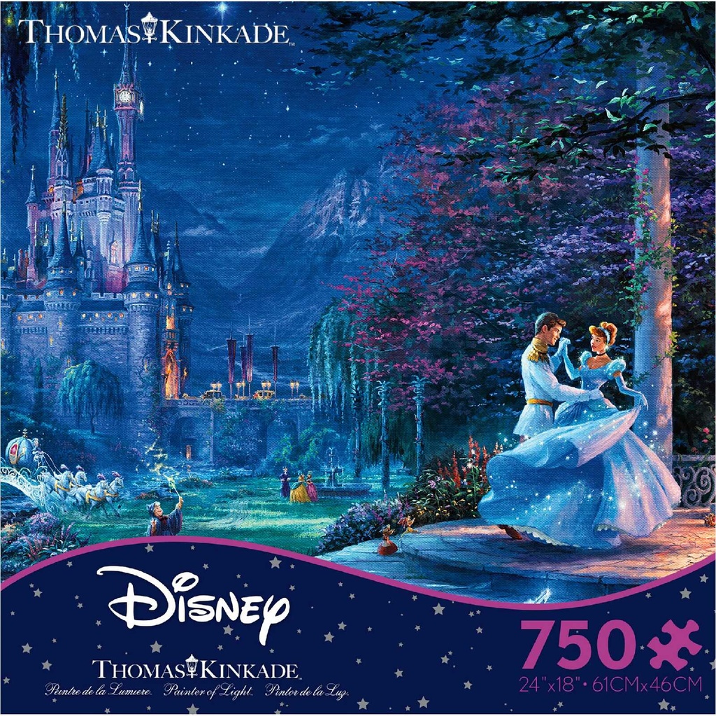 Cinderella Dancing in Starlight, 750 Piece Puzzle, Thomas Kinkade Disney Dreams