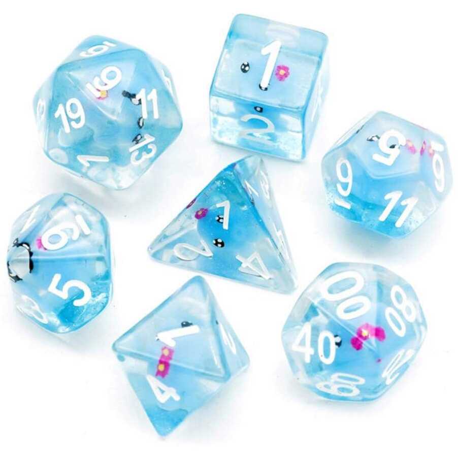 Foam Brain - Blue Octopus RPG Dice Set