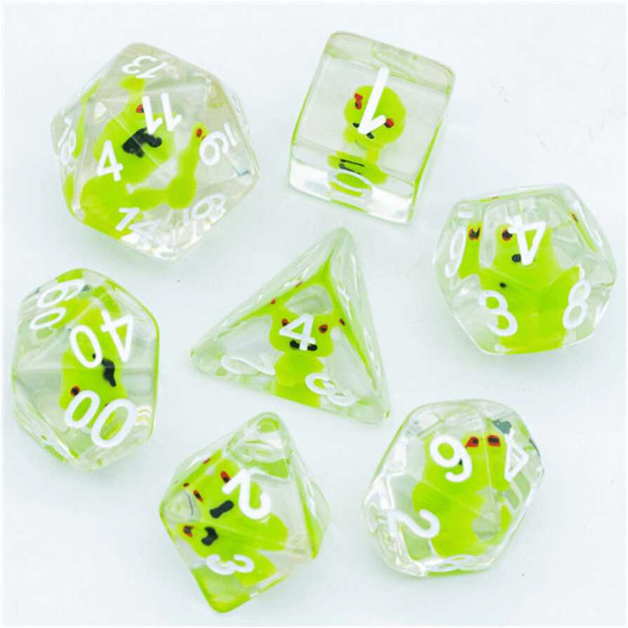 Foam Brain - Frog RPG Dice Set