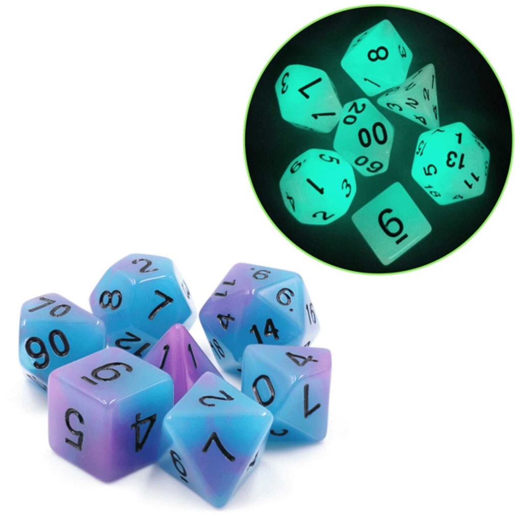 Foam Brain - Glow in the Dark Supernova RPG Dice Set