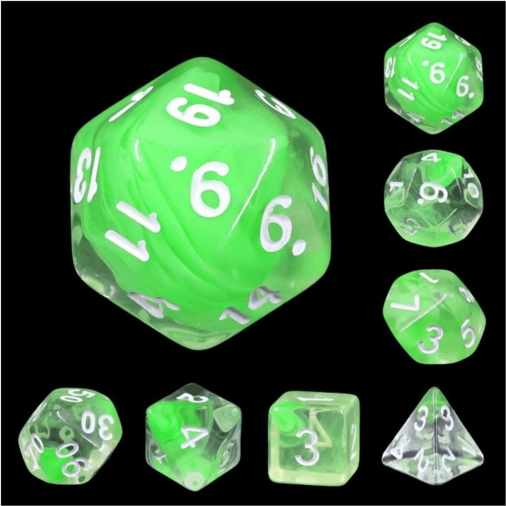 Foam Brain - Summer Limes RPG Dice Set