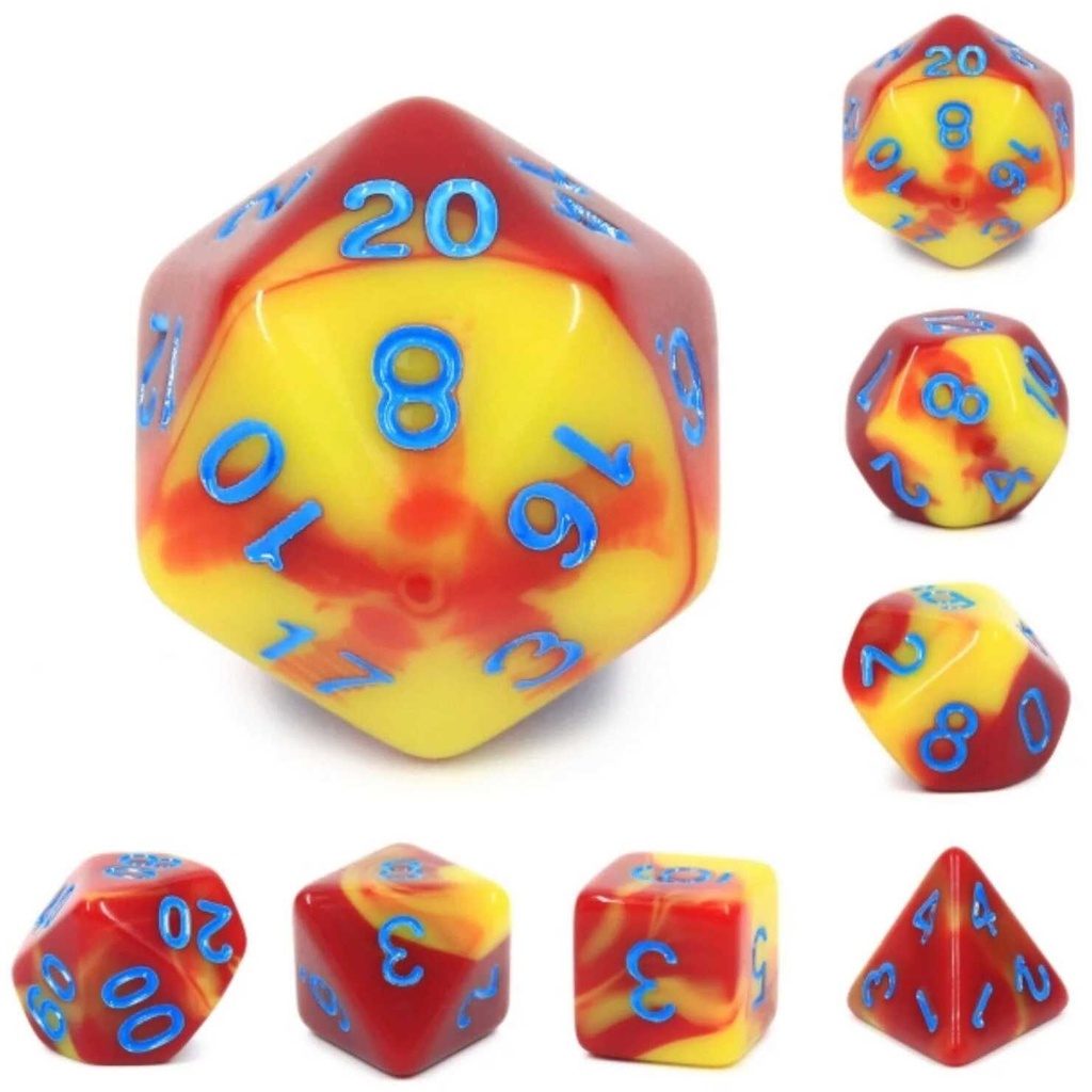 Foam Brain - Ketchup & Mustard RPG Dice Set