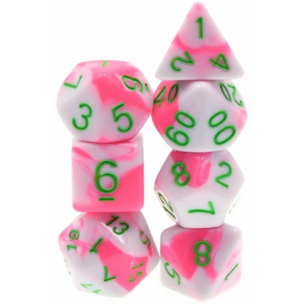 Foam Brain - Pink Flamingo RPG Dice Set