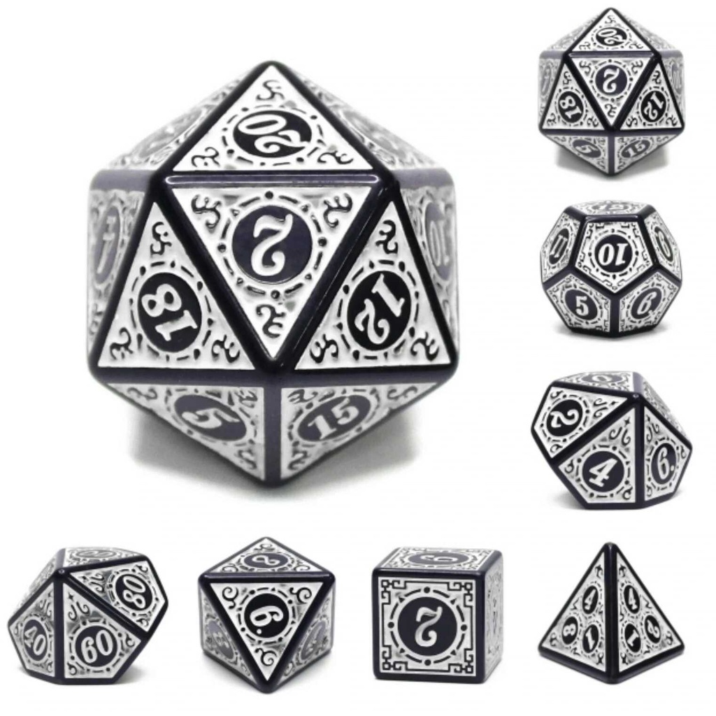 Foam Brain - Magic Flame  - White RPG Dice Set