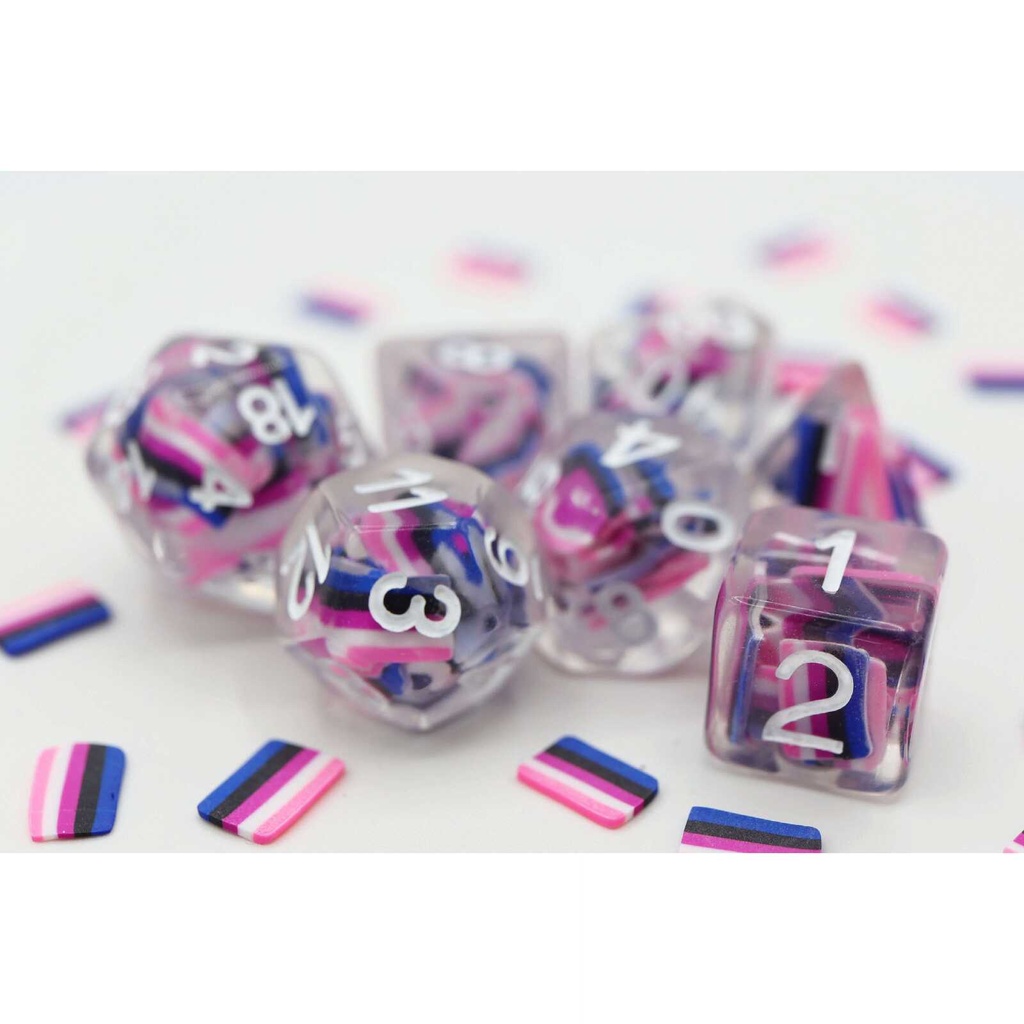 Foam Brain - Genderfluid Flag RPG Dice Set