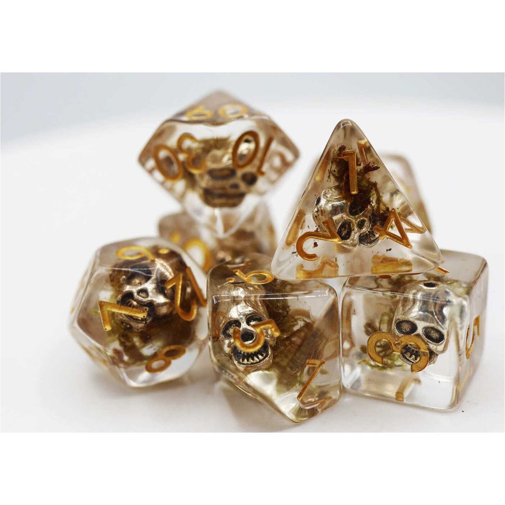 Foam Brain - Silver Pirate RPG Dice Set