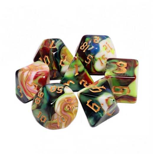 Foam Brain - Secret Garden RPG Dice Set