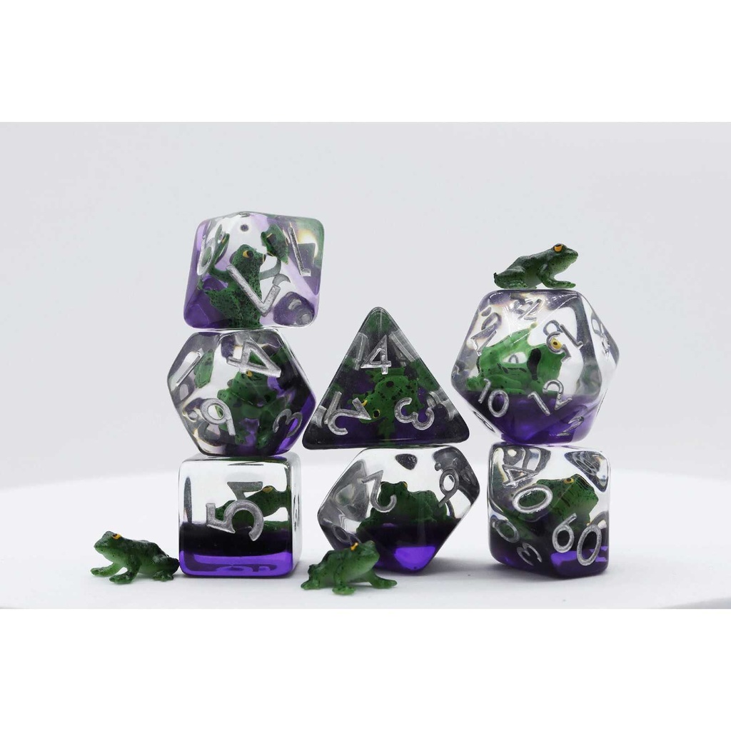 Foam Brain - Green Poison Frog RPG Dice Set