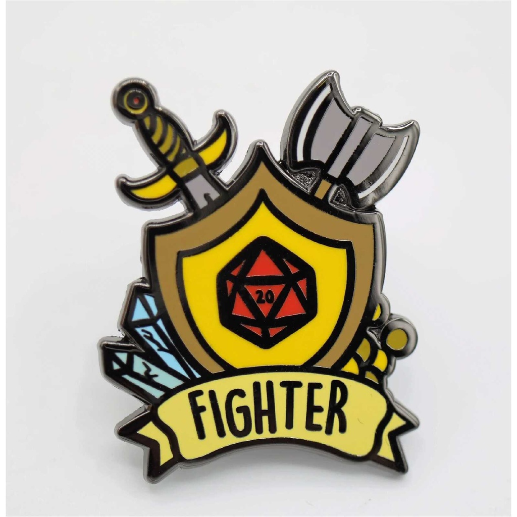 Foam Brain - Banner Class Enamel Pin: Fighter