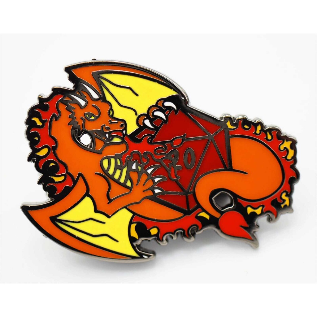 Foam Brain - Dice Dragons Pin: Fire