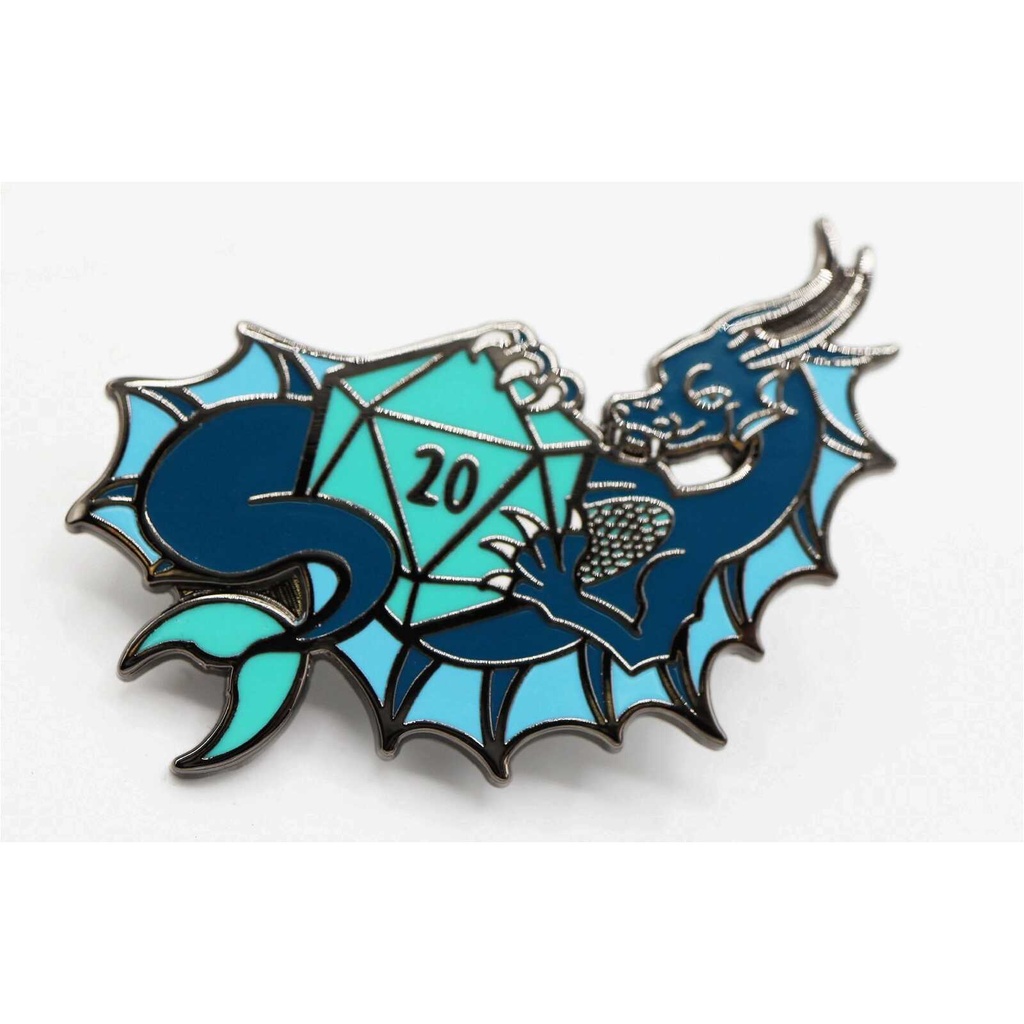 Foam Brain - Dice Dragons Pin: Water