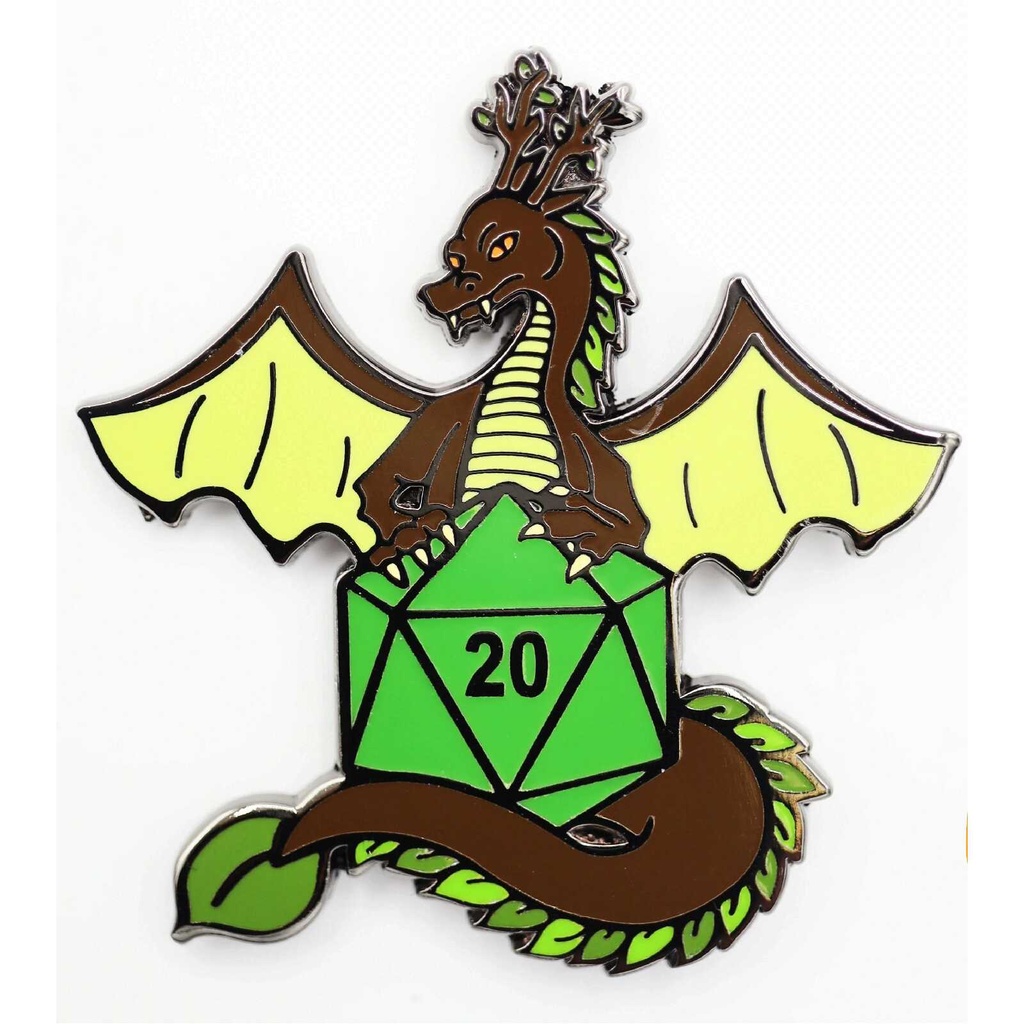 Foam Brain - Dice Dragons Pin: Earth