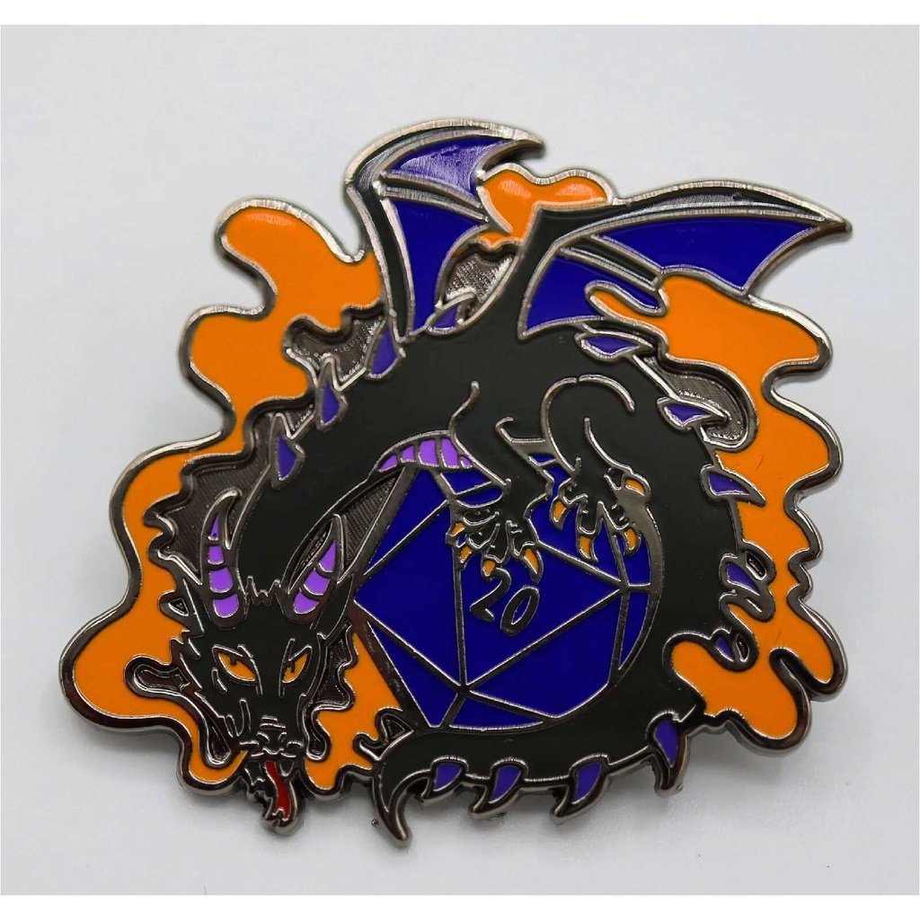 Foam Brain - Dice Dragons Pin: Smoke