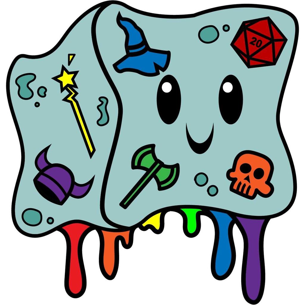 Foam Brain - Gelly Cube Enamel Pin: Rainbow