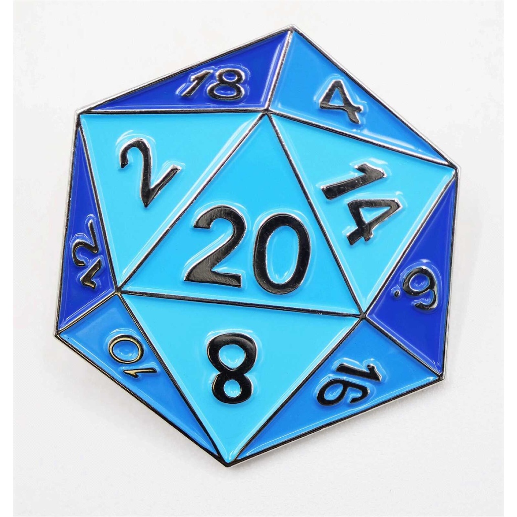 Foam Brain - Blue D20 Enamel Pin