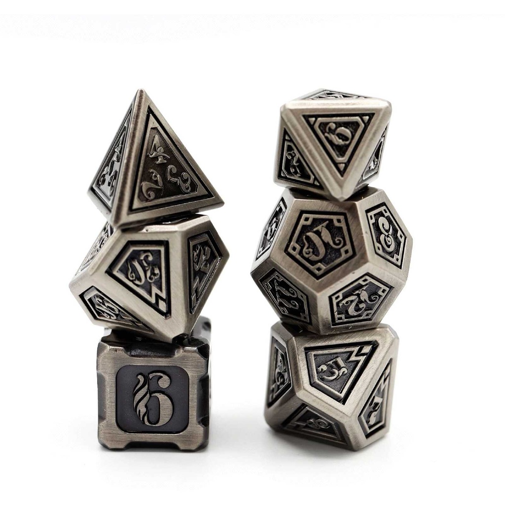 Foam Brain - Alchemist Metals RPG Dice Set: Iron