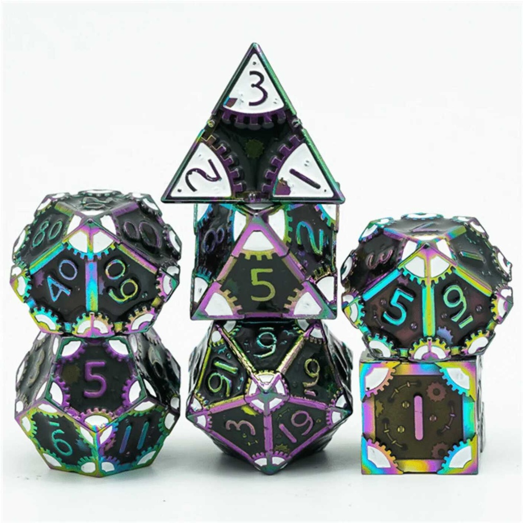 Foam Brain - SteamPunk Dark Lord RPG Metal Dice Set