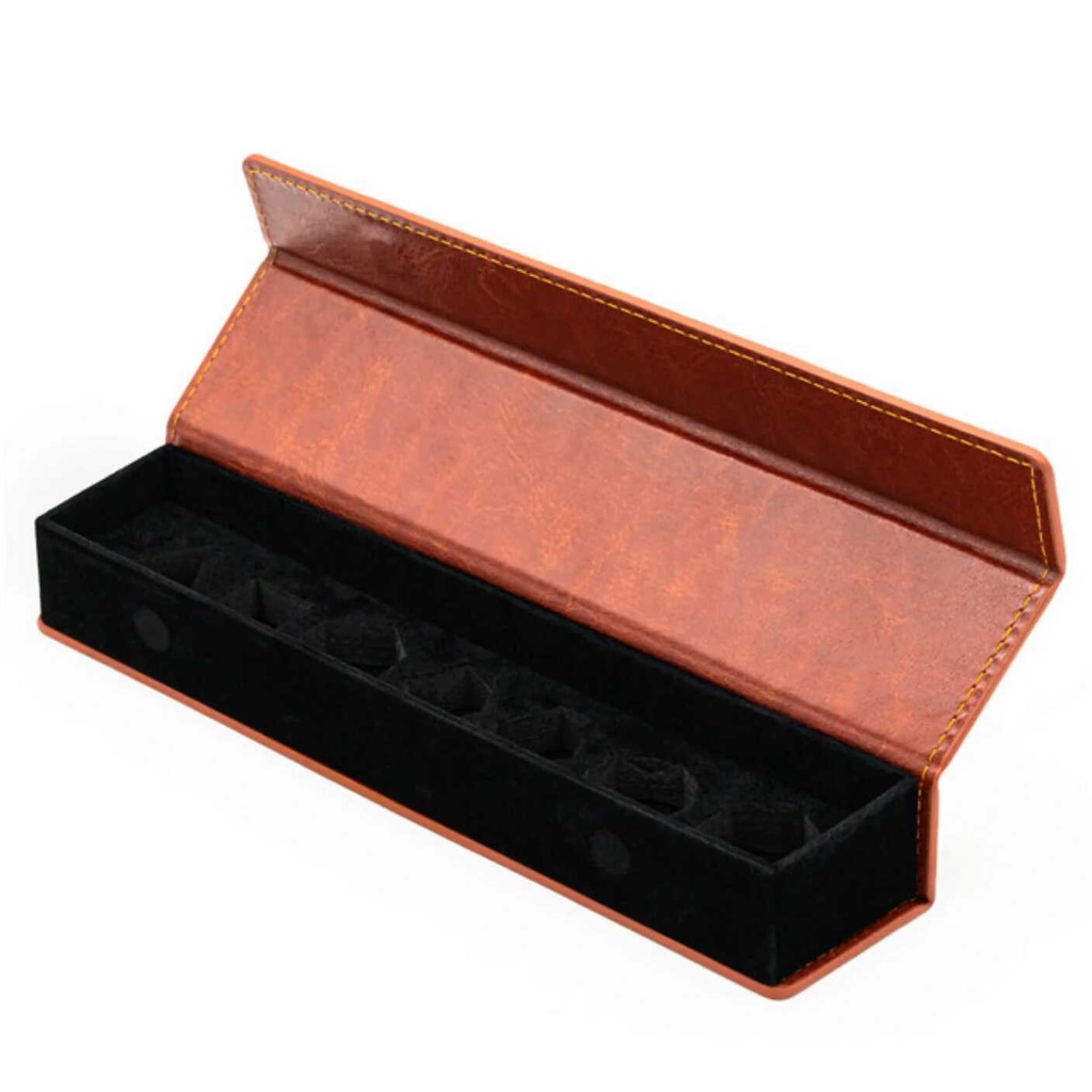 Foam Brain - Magnetic Dice Vault - Brown Leatherette