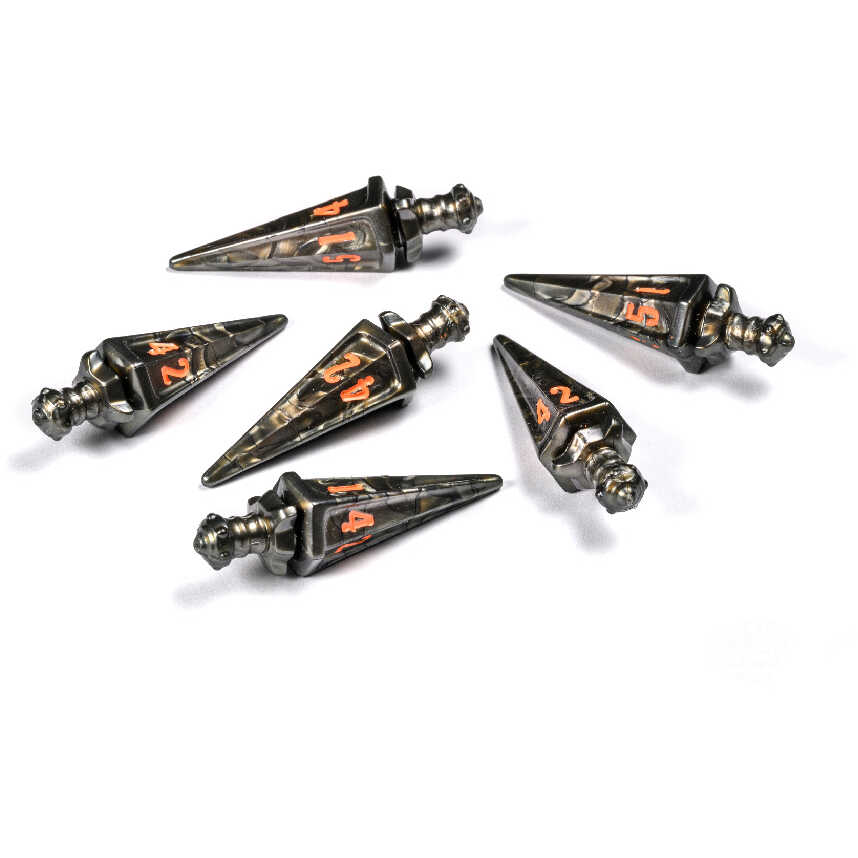 PolyHero Warrior 6d6 Swords Steel