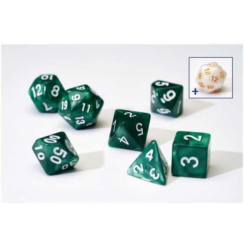 Sirius Dice - Dice Set - Pearl Green Acrylic