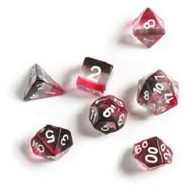 Sirius Dice - Dice Set - Pink, Clear, Black Resin