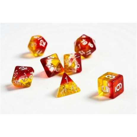 Sirius Dice - Dice Set - Yellow & Red with White