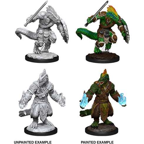 D&D Nolzur's Marvelous Miniatures: Lizardfolk Barbarian & Lizardfolk Cleric