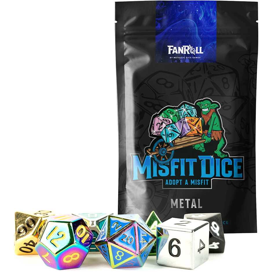 Misfit Metal Polyhedral Dice Set (7)