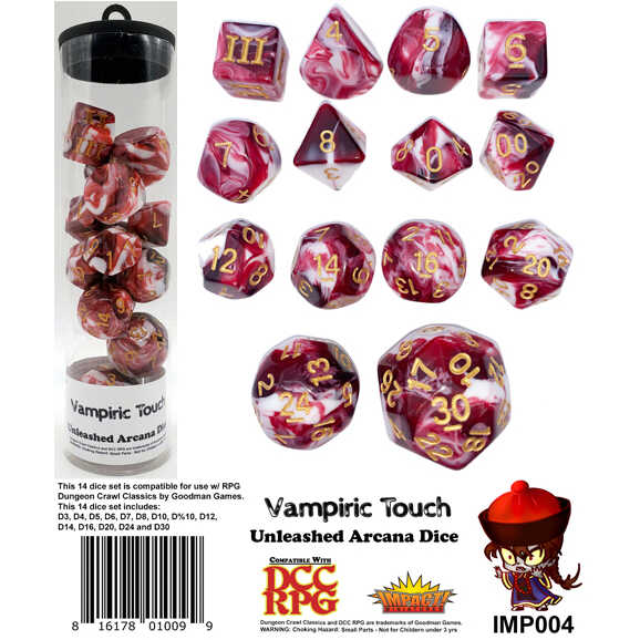 Dungeon Crawl Classics DCC Dice - Vampiric Touch Dice Set