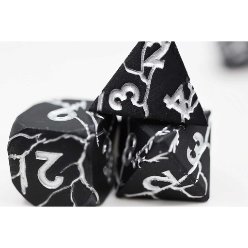 [FOM_4222] Foam Brain - Black Quarry - Metal RPG Dice Set