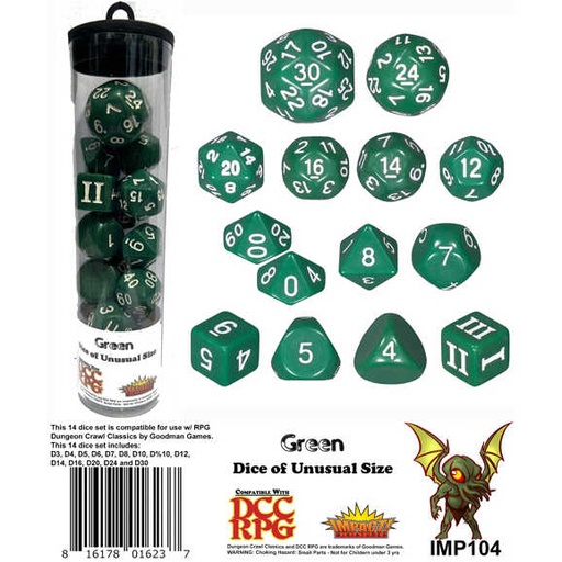 [GMG_IMP104] Dungeon Crawl Classics DCC Dice: Green