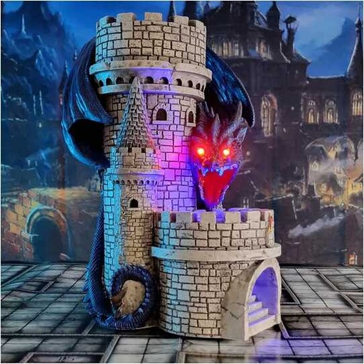 [FORGE_FG-GTCT-DGKP-BLU] Forged - Dragons Keep Dice Tower - Blue Dragon