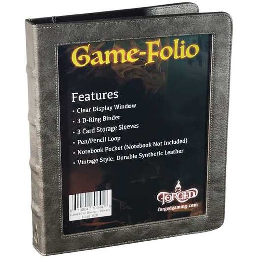 [FORGE_FG-GF-PTR] Forged - Game-Folio RPG Binder and Character Journal - Pewter