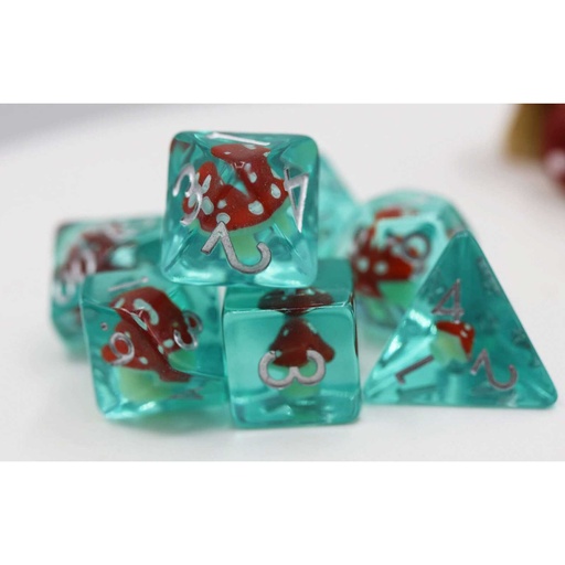 [FOM_2320] Foam-Brain - Power Up Mushroom RPG Dice Set